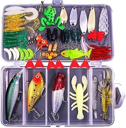 7) Sptlimes Fishing Lures Kit Set for Bass (77pcs)