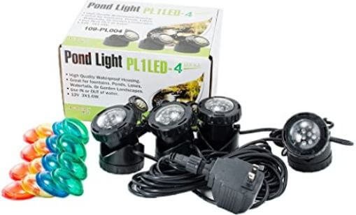 4) Jebao 4 LED Super Bright Spot Light For Pond